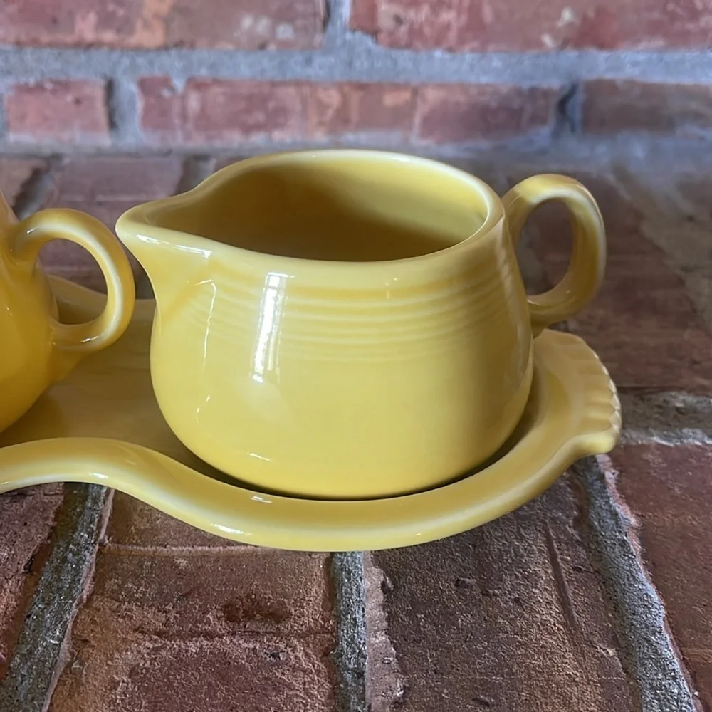 Fiesta Sunflower Yellow Sugar Cream Tray Set